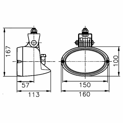 Projecteur de travail Oval 100 12V_1