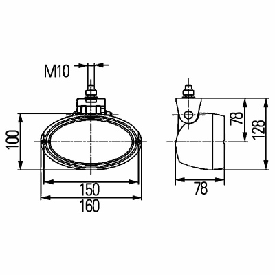 Projecteur de travail Oval 100 24V_1