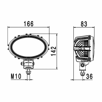 Projecteur de travail Oval 100 Thermo Pro 12/24V_1