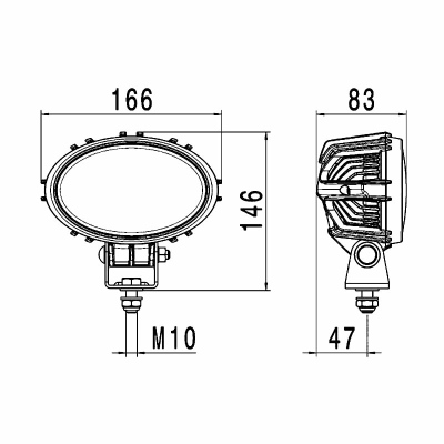 Projecteur de travail Oval 100 Compact 12/24V_2