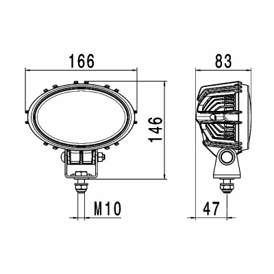 Projecteur de travail Oval 100 Compact 12/24V_5