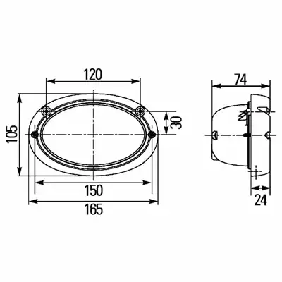 Projecteur de travail Oval 100 12V_2