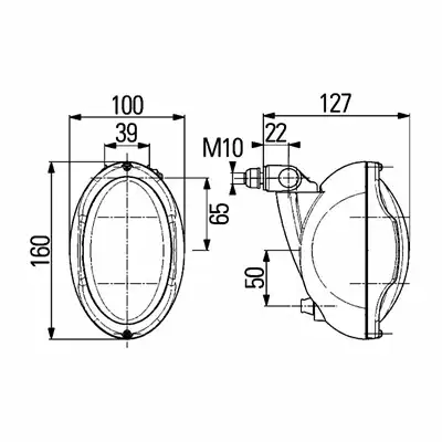Projecteur de travail Oval 100 12V_1
