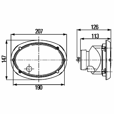 Projecteur principal Oval 120 12V_1