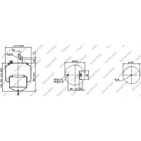 Soufflet à air et avec piston en acier, Prime-Ride