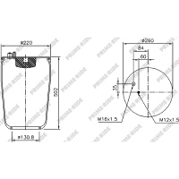 Luftfederbalg PRIME-RIDE für  MAN TGA