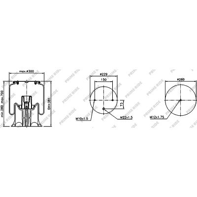 Soufflet à air avec piston en plastiq, Prime-Ride_0