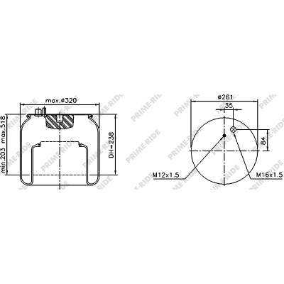 Soufflet à air avec métal, sans piston, Prime-Ride_0