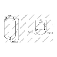 Luftfederbalg mit Metall, ohne Kolben, Prime-Ride