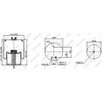 Soufflet à air et avec piston en acier, Prime-Ride