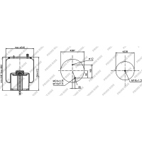 Soufflet à air avec piston en acier, Prime-Ride