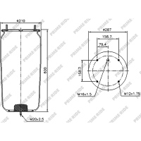 Soufflet à air et avec piston en acier, Prime-Ride