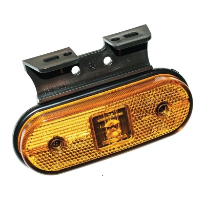 Feu de position 24V LED orange avec support_0