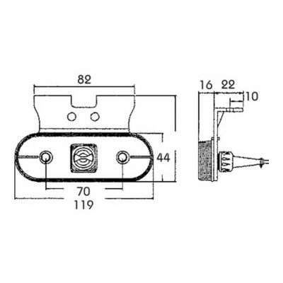 Fanale posizione laterale LED UNIPOINT angolo 90°_1