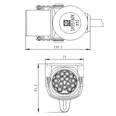 Stecker 15 Pol 24V mit Schraubkontakten _3