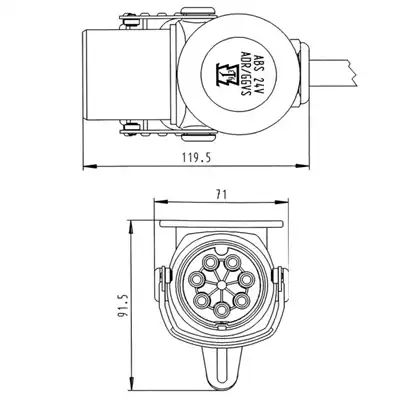 Fiche ABS, EBS, 7P/24V contact à visser_1