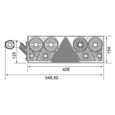 Fanale posteriore EURO-POINT sinistro con braccio_1