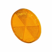 Catadioptre rond orange 60mm adhésif