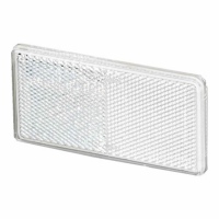 Catadioptre rectangulaire blanc 105x55mm