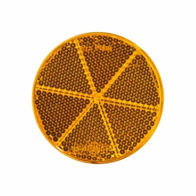 Rückstrahler, rund, gelb 60mm, mit Klebefolie_1