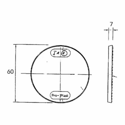 Rückstrahler, rund, gelb 60mm, mit Klebefolie_2