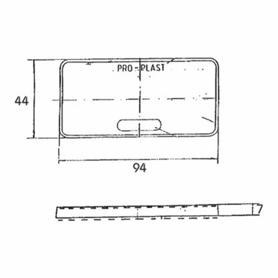 Catadioptre rectangulaire rouge 94x44mm_1