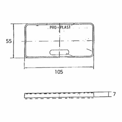 Rückstrahler rechteckig 105x55mm, weiß_1