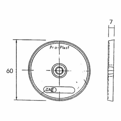 Rückstrahler 60mm, klebefolie,Befestigungsloch 6mm_2