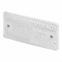 Catadiottro rettangolare bianco, 90x40mm
