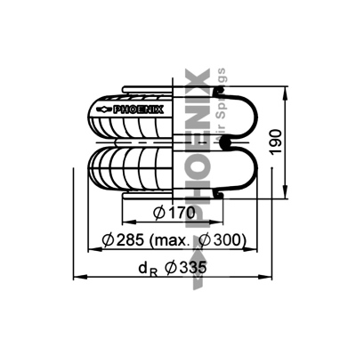 Coussins pneumatique deux plis sans piston Phoenix_0