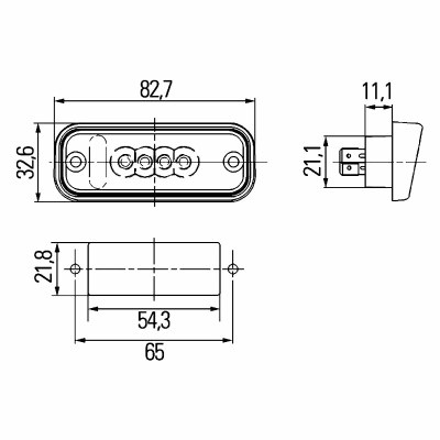 Fanale di targa LED HELLA LED 12V_1