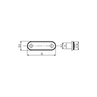 Fanale di posizione LED bianco con cavo HELLA _1