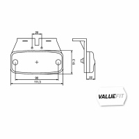 Feu de position latéral Valuefit LED 12/24V