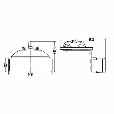 Feu de positon LED jaune 24V HELLA _1