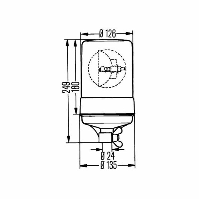 Lampada girevole 12V HELLA _1