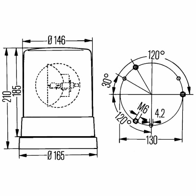 Rundumleuchte 24V KL 7000 F HELLA _1