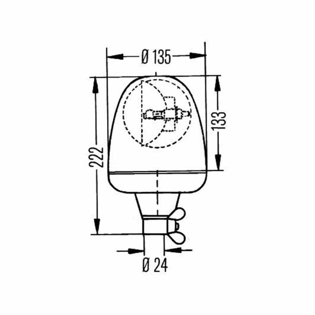 Rundumleuchte Rotaflex 12V HELLA - FZR