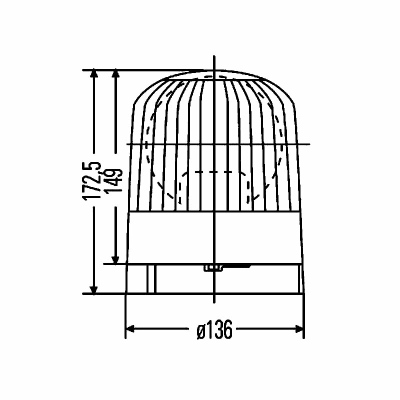 Lampada girevole 12V, base calamita HELLA _1