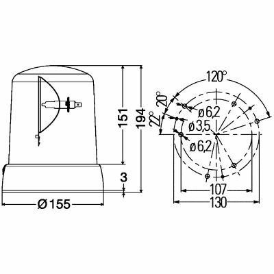 Lampada girevole 24V HELLA _1