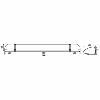 Warnbalken 24V, Länge; 1600mm, HELLA _1