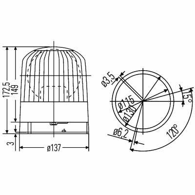 Gyrophare KL Junior 12/24V_1