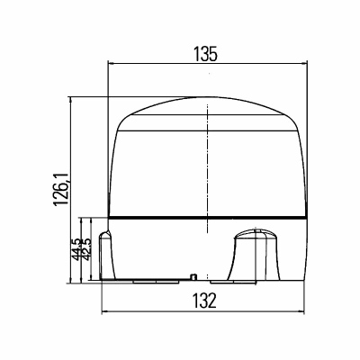 LED-Rundumkennleuchte RotaLED- 12/24V Gelb_1