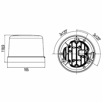 LED-Rundumkennleuchte KL 7000 12/24V gelb_1