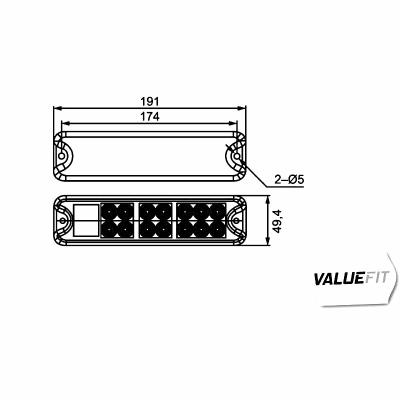 Luce posteriore Valuefit LED 12/24V_1