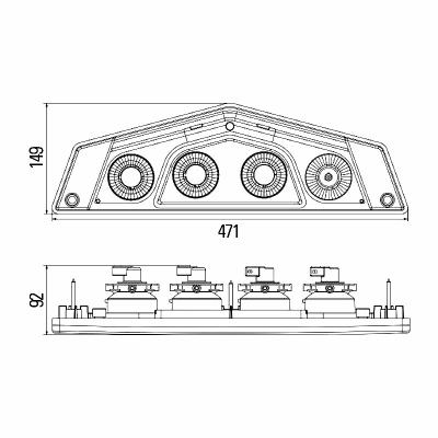 Luce posteriore Caraluna X 12V_0