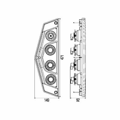 Luce posteriore Caraluna X 12V_1