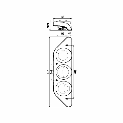 Luce posteriore Caraluna Modular 12V_1