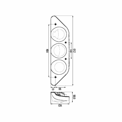 Luce posteriore Caraluna Modular 24V_1