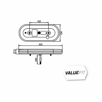 Luce posteriore Valuefit LED 24/12V_1