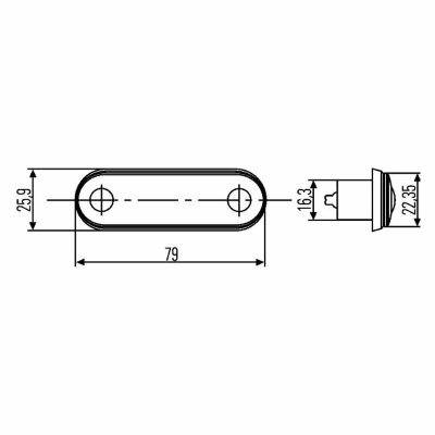 Positionslampe rot LED 0.5m Kabel HELLA_1